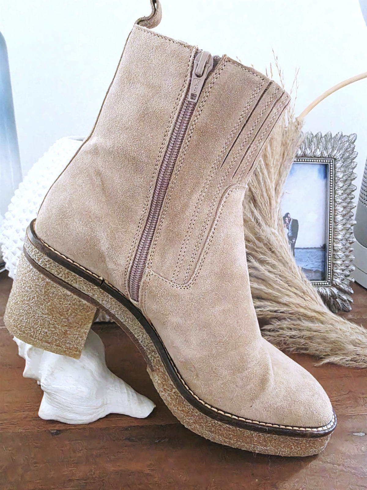 Bottines Janis beiges 100% cuir - 𝐌𝐚𝐫𝐢𝐧𝐚𝟒𝟒𝐟𝐚𝐦𝐢𝐥𝐲