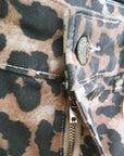Pantalon à imprimé léopard