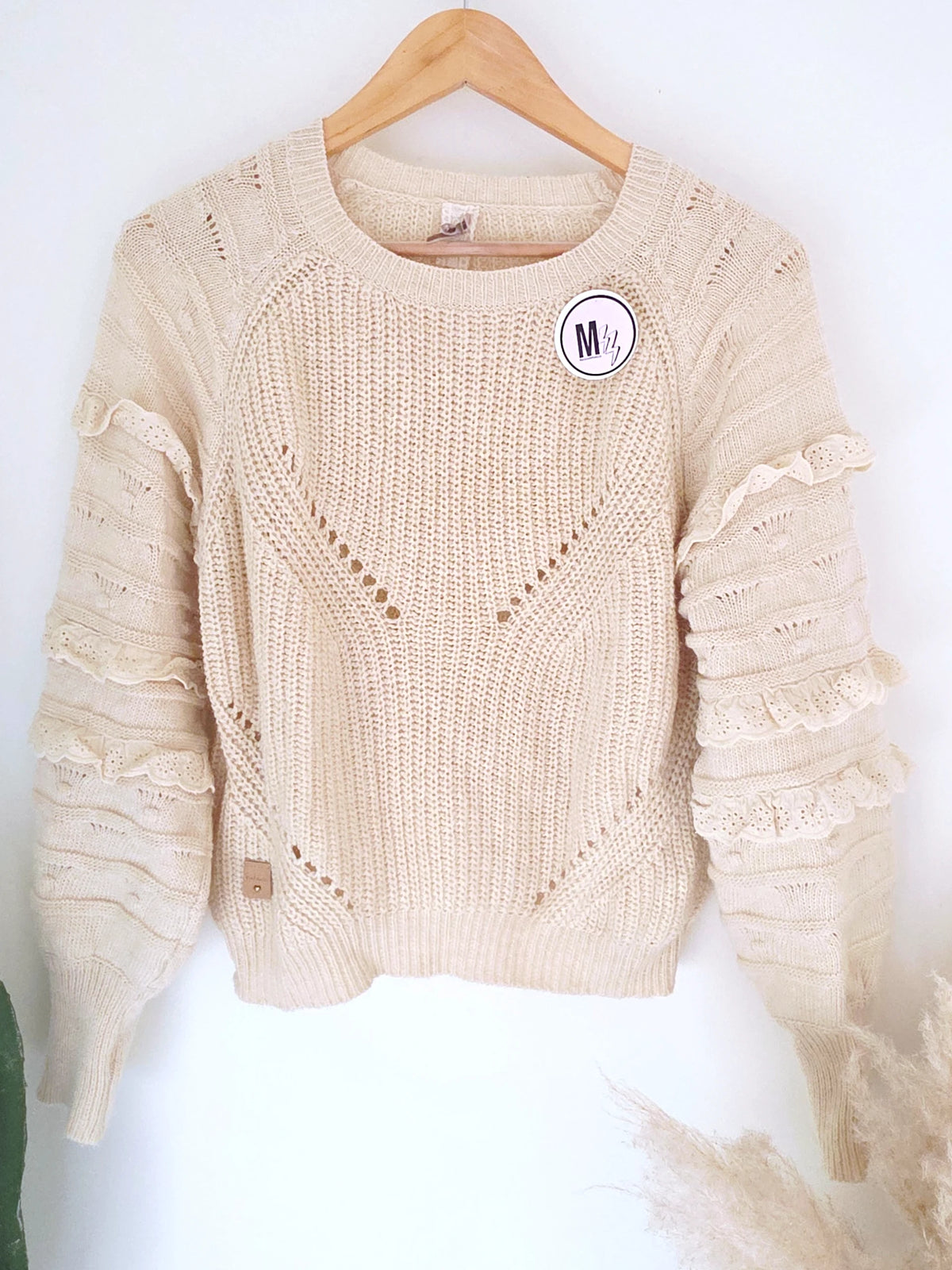 Pull beige à maille chaude - 𝐌𝐚𝐫𝐢𝐧𝐚𝟒𝟒𝐟𝐚𝐦𝐢𝐥𝐲