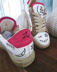 Baskets ZV1747 blanche à tags 100% cuir - 𝐌𝐚𝐫𝐢𝐧𝐚𝟒𝟒𝐟𝐚𝐦𝐢𝐥𝐲