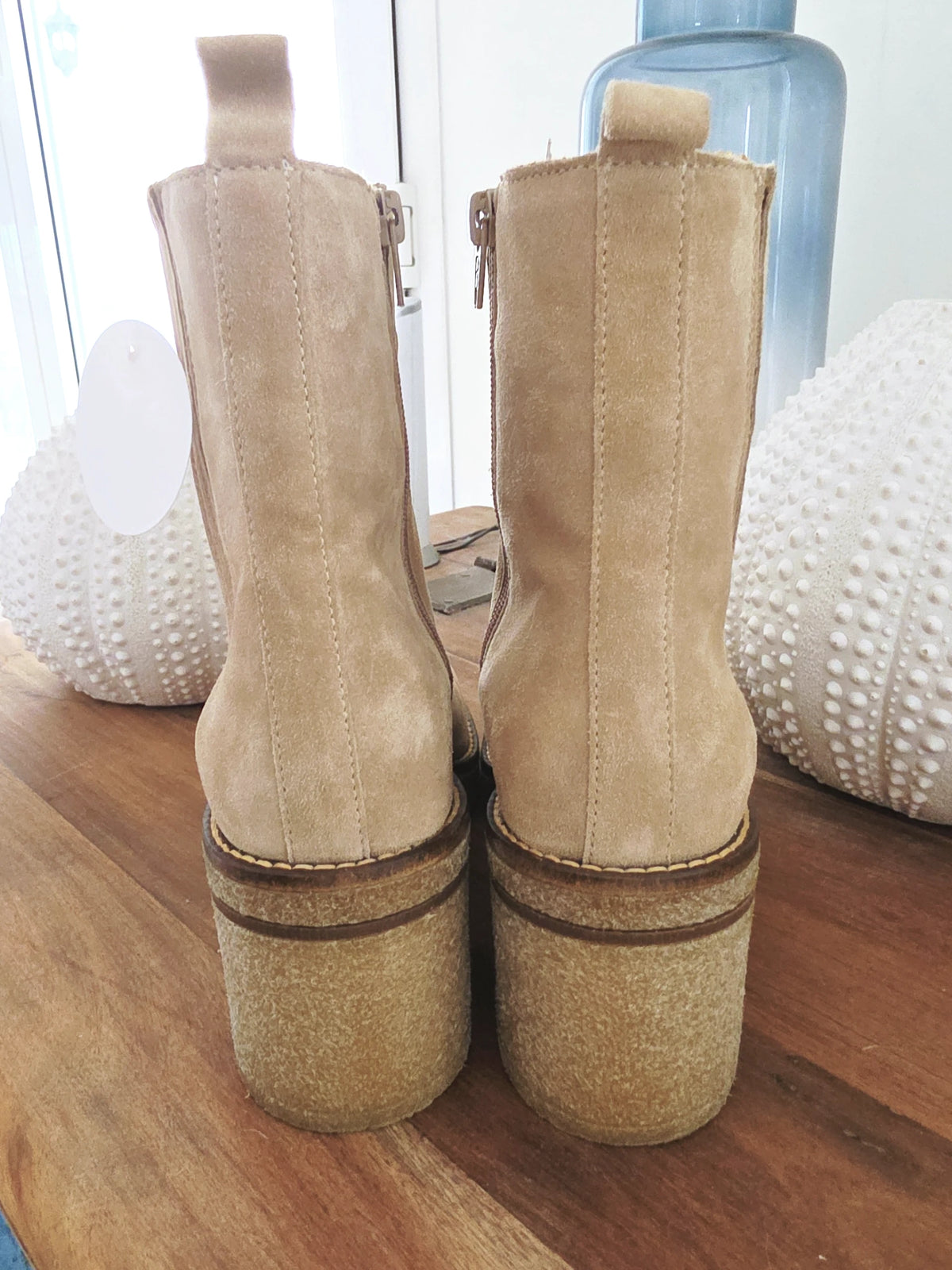Bottines Janis beiges 100% cuir - 𝐌𝐚𝐫𝐢𝐧𝐚𝟒𝟒𝐟𝐚𝐦𝐢𝐥𝐲
