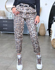 Pantalon à imprimé léopard
