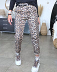 Pantalon à imprimé léopard