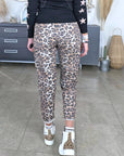 Pantalon à imprimé léopard