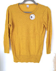 Pull jaune moutarde à maille fine