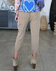 Pantalon beige coupe cargo