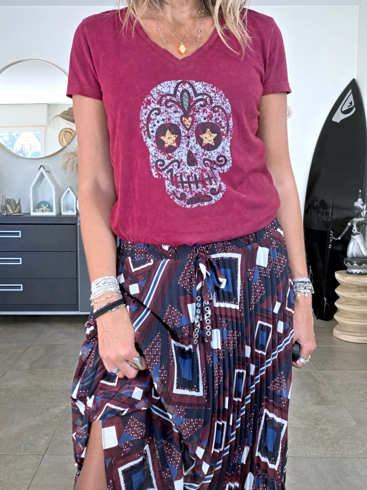 T-shirt bordeaux mexicain - 𝐌𝐚𝐫𝐢𝐧𝐚𝟒𝟒𝐟𝐚𝐦𝐢𝐥𝐲