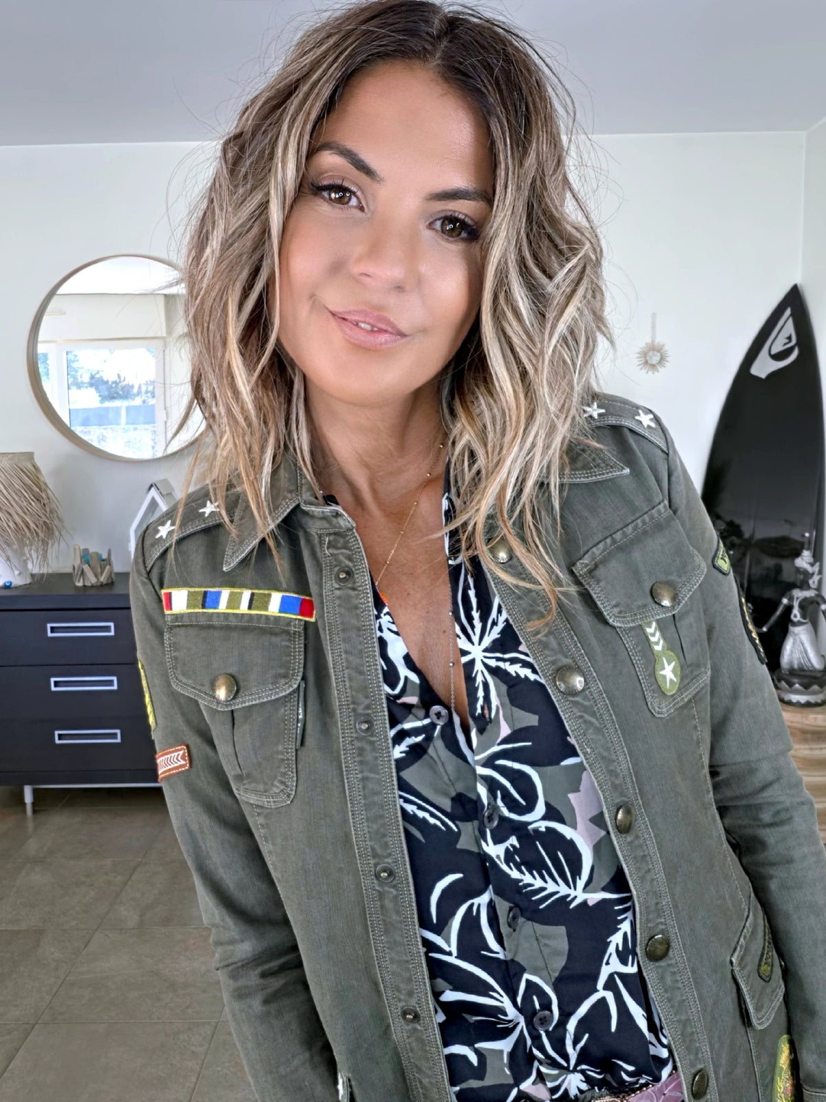 Robe chemise kaki militaire 2&amp;1 - 𝐌𝐚𝐫𝐢𝐧𝐚𝟒𝟒𝐟𝐚𝐦𝐢𝐥𝐲