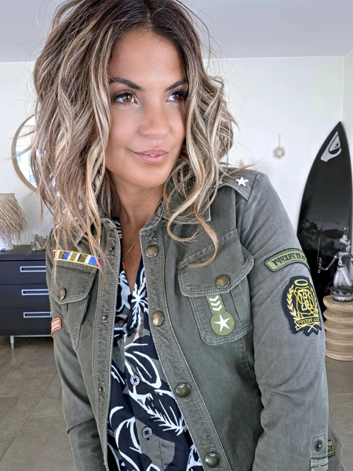 Robe chemise kaki militaire 2&amp;1 - 𝐌𝐚𝐫𝐢𝐧𝐚𝟒𝟒𝐟𝐚𝐦𝐢𝐥𝐲