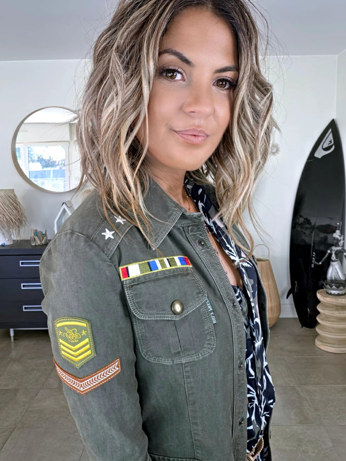 Robe chemise kaki militaire 2&amp;1 - 𝐌𝐚𝐫𝐢𝐧𝐚𝟒𝟒𝐟𝐚𝐦𝐢𝐥𝐲