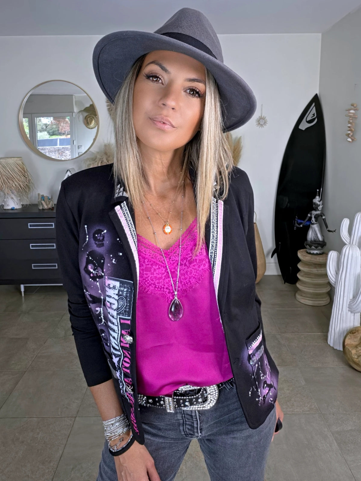 Veste cintrée création  / pièce unique - 𝐌𝐚𝐫𝐢𝐧𝐚𝟒𝟒𝐟𝐚𝐦𝐢𝐥𝐲