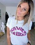 T-shirt gris la vie en rock fuchsia - 𝐌𝐚𝐫𝐢𝐧𝐚𝟒𝟒𝐟𝐚𝐦𝐢𝐥𝐲