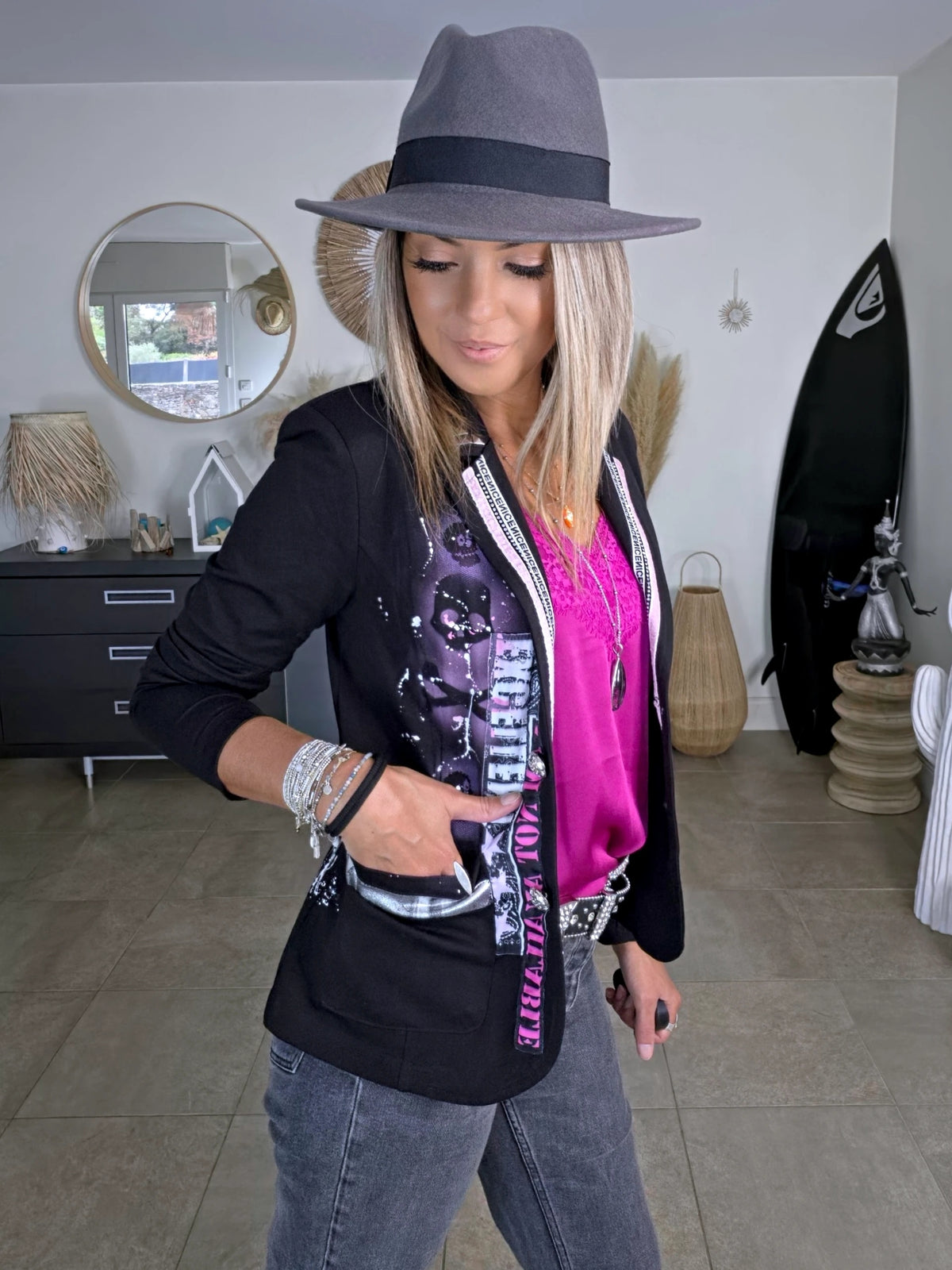 Veste cintrée création  / pièce unique - 𝐌𝐚𝐫𝐢𝐧𝐚𝟒𝟒𝐟𝐚𝐦𝐢𝐥𝐲