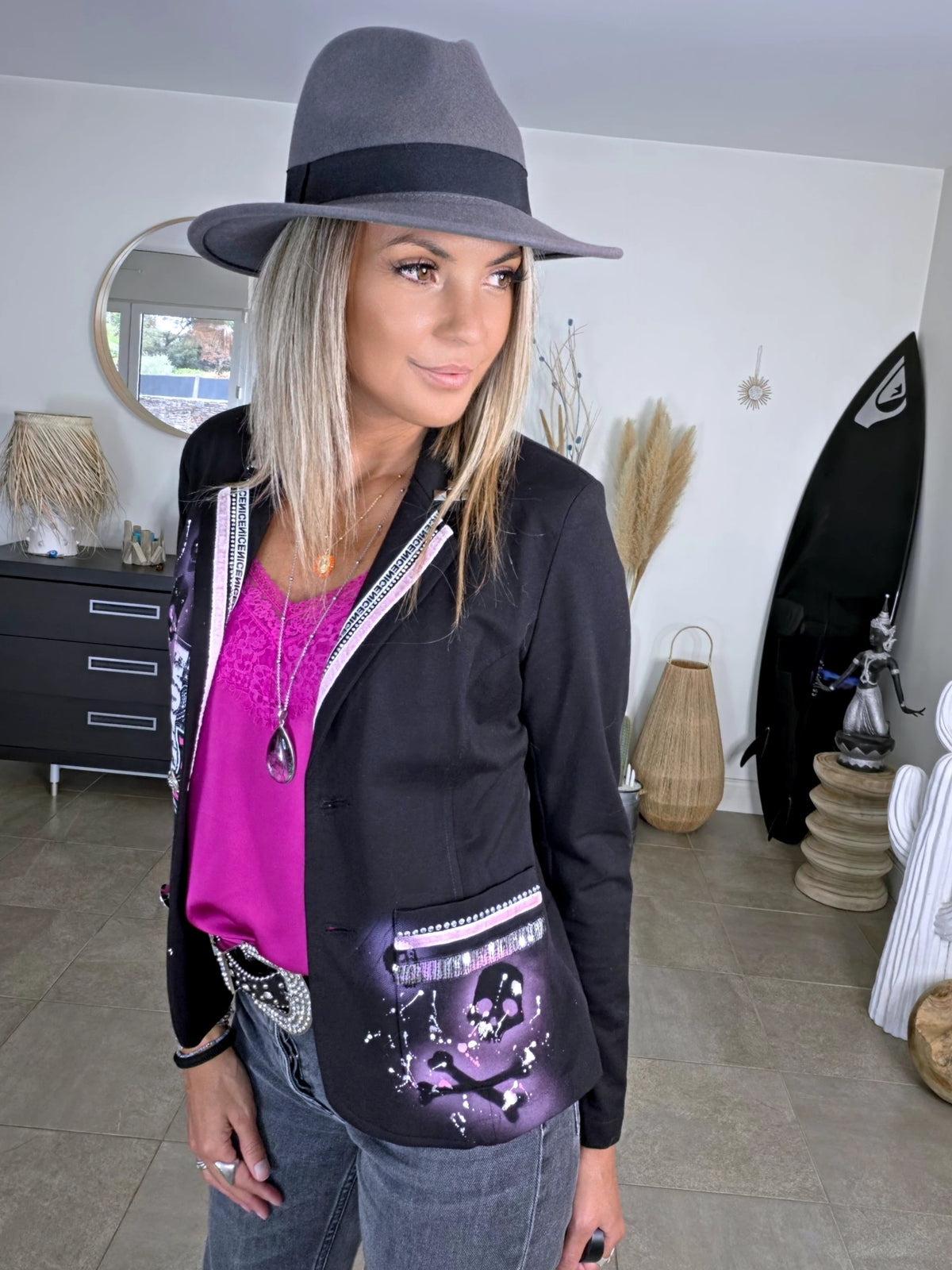 Veste cintrée création  / pièce unique - 𝐌𝐚𝐫𝐢𝐧𝐚𝟒𝟒𝐟𝐚𝐦𝐢𝐥𝐲