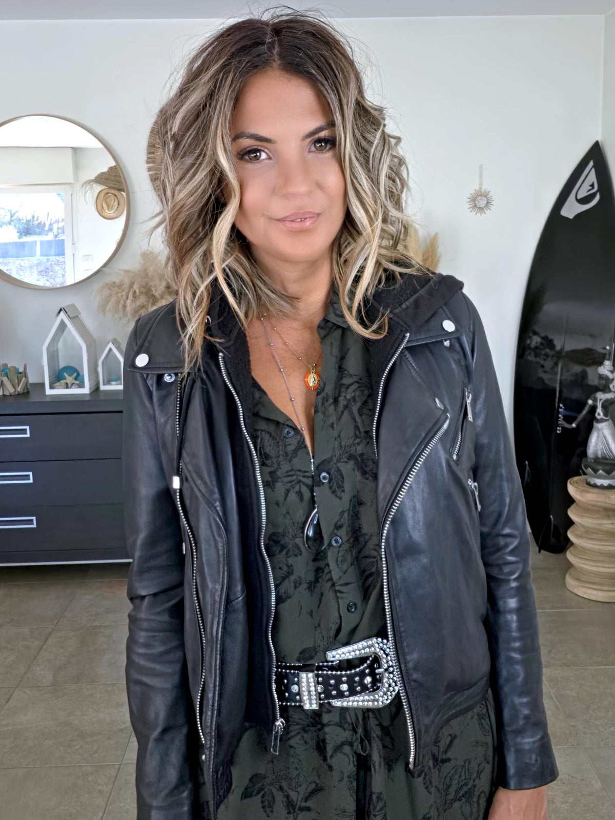 Perfecto 100% cuir noir 2&amp;1 - 𝐌𝐚𝐫𝐢𝐧𝐚𝟒𝟒𝐟𝐚𝐦𝐢𝐥𝐲