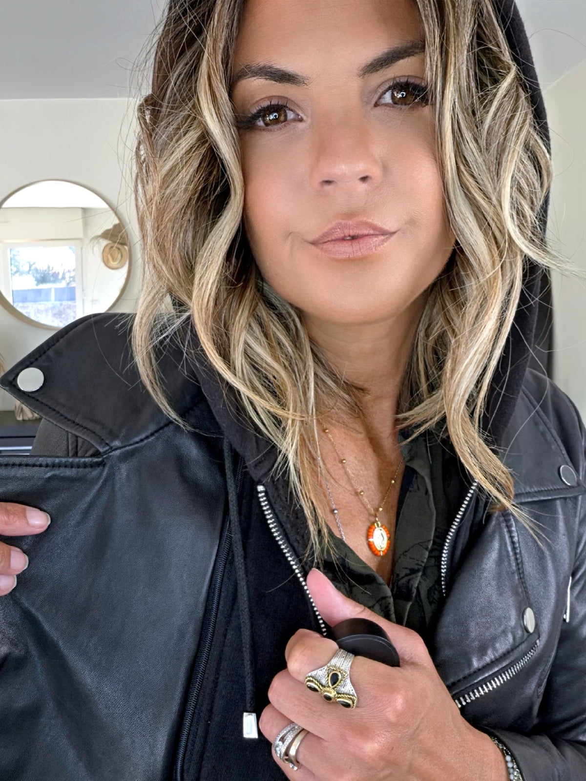 Perfecto 100% cuir noir 2&amp;1 - 𝐌𝐚𝐫𝐢𝐧𝐚𝟒𝟒𝐟𝐚𝐦𝐢𝐥𝐲