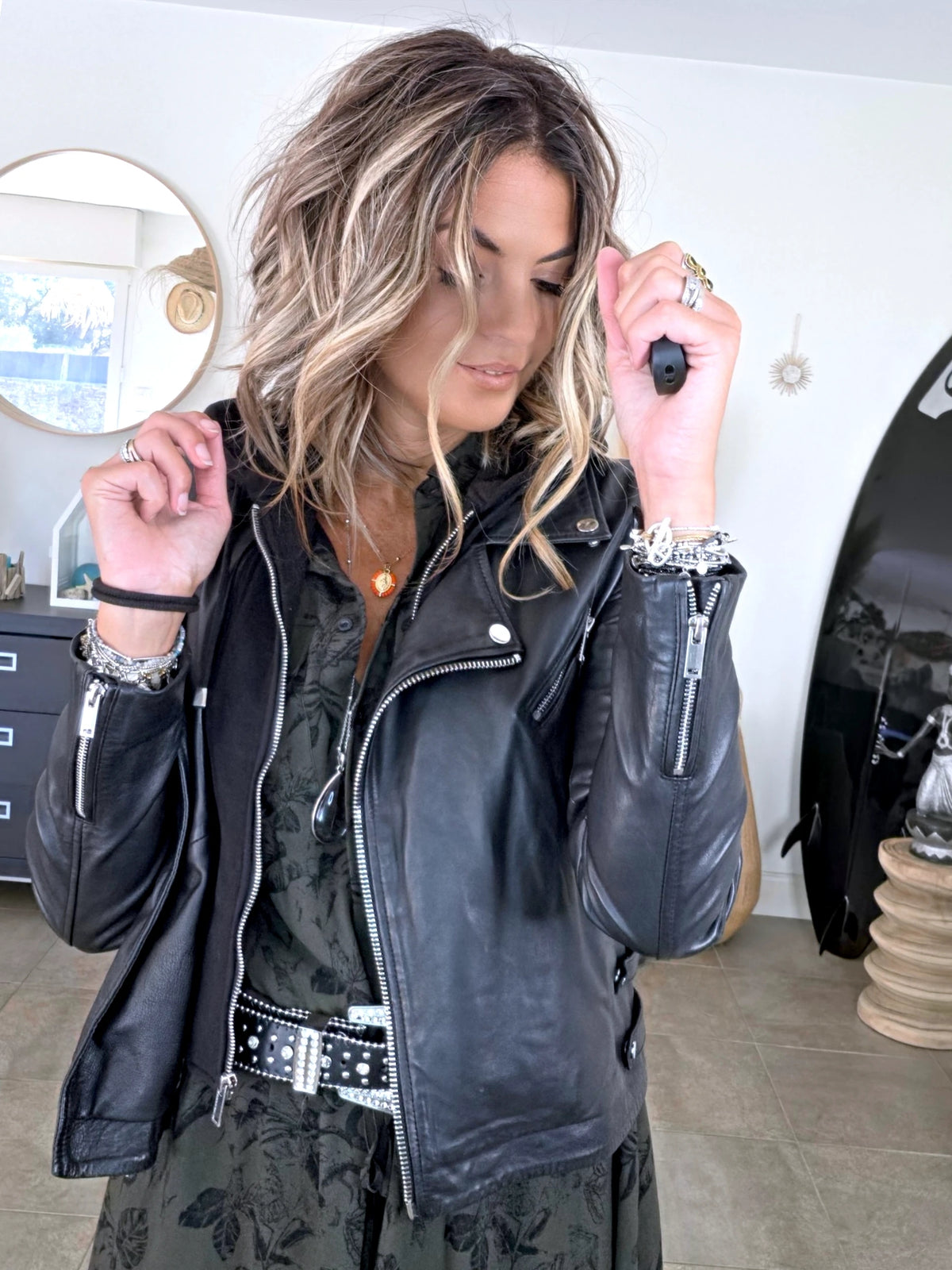 Perfecto 100% cuir noir 2&amp;1 - 𝐌𝐚𝐫𝐢𝐧𝐚𝟒𝟒𝐟𝐚𝐦𝐢𝐥𝐲