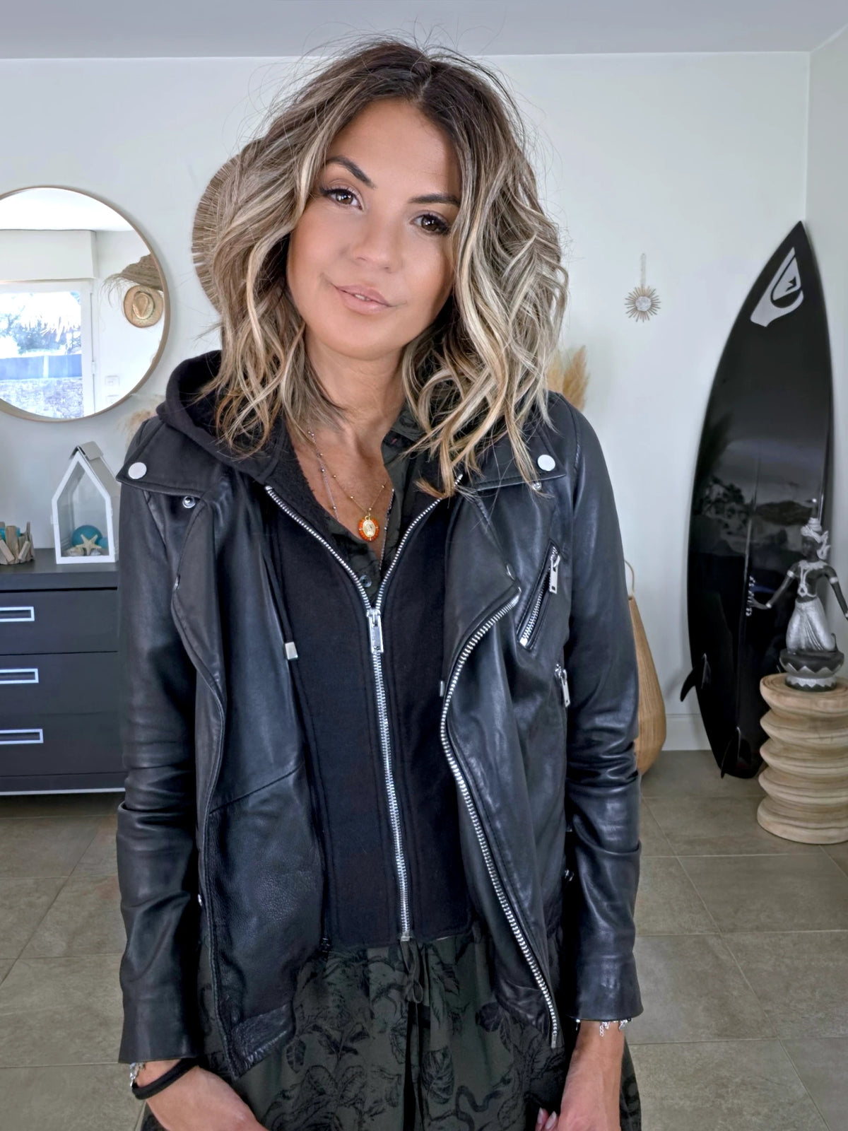 Perfecto 100% cuir noir 2&amp;1 - 𝐌𝐚𝐫𝐢𝐧𝐚𝟒𝟒𝐟𝐚𝐦𝐢𝐥𝐲