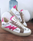 Baskets ZV1747 blanche à tags 100% cuir - 𝐌𝐚𝐫𝐢𝐧𝐚𝟒𝟒𝐟𝐚𝐦𝐢𝐥𝐲