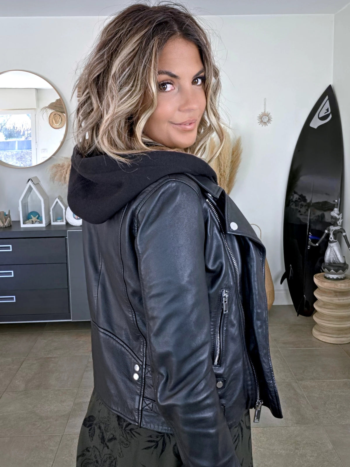 Perfecto 100% cuir noir 2&amp;1 - 𝐌𝐚𝐫𝐢𝐧𝐚𝟒𝟒𝐟𝐚𝐦𝐢𝐥𝐲