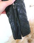 Perfecto noir matelassé 100% cuir