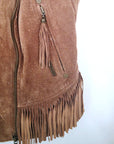Veste marron taupe sans manche 100% cuir nubuck - 𝐌𝐚𝐫𝐢𝐧𝐚𝟒𝟒𝐟𝐚𝐦𝐢𝐥𝐲