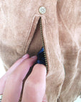 Veste marron taupe sans manche 100% cuir nubuck - 𝐌𝐚𝐫𝐢𝐧𝐚𝟒𝟒𝐟𝐚𝐦𝐢𝐥𝐲