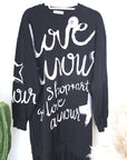 Robe noire à inscriptions - 𝐌𝐚𝐫𝐢𝐧𝐚𝟒𝟒𝐟𝐚𝐦𝐢𝐥𝐲