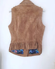 Veste marron taupe sans manche 100% cuir nubuck - 𝐌𝐚𝐫𝐢𝐧𝐚𝟒𝟒𝐟𝐚𝐦𝐢𝐥𝐲