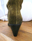 Bottes kaki 100% cuir fabrication Italienne