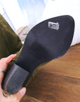 Bottes kaki 100% cuir fabrication Italienne
