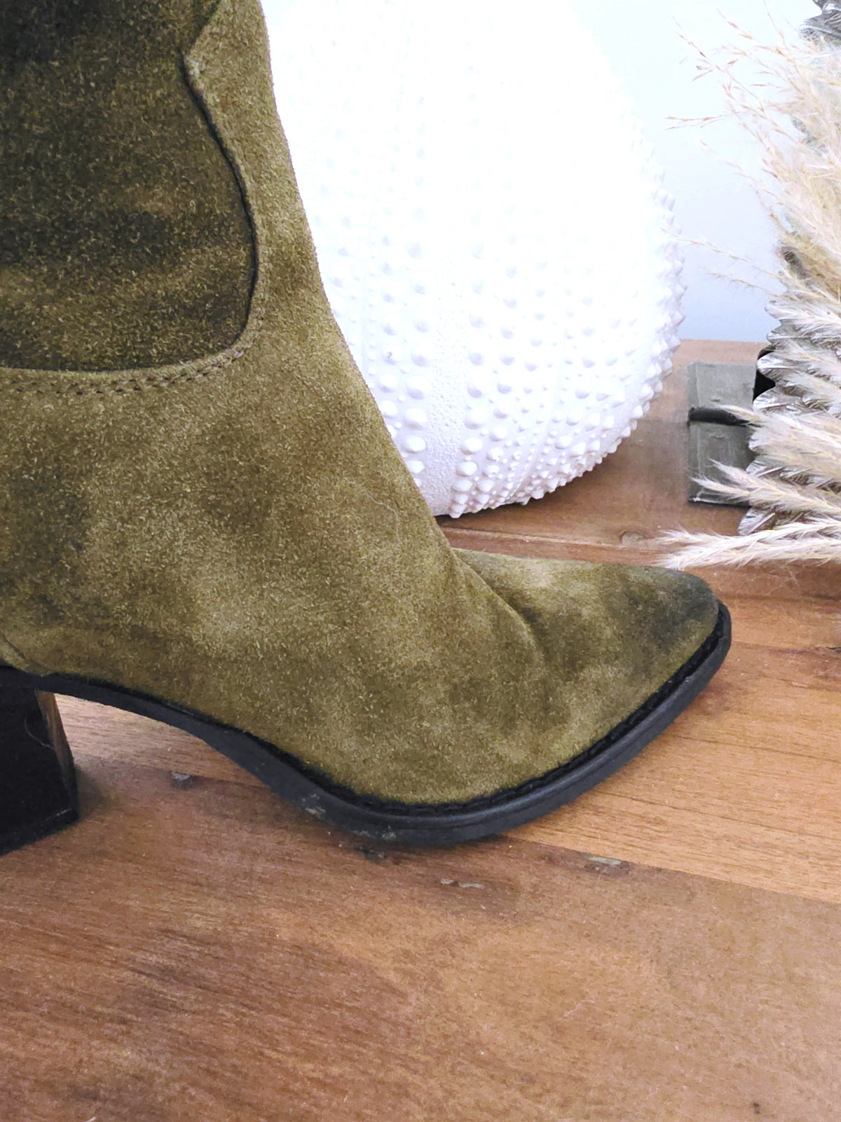 Bottes kaki 100% cuir fabrication Italienne