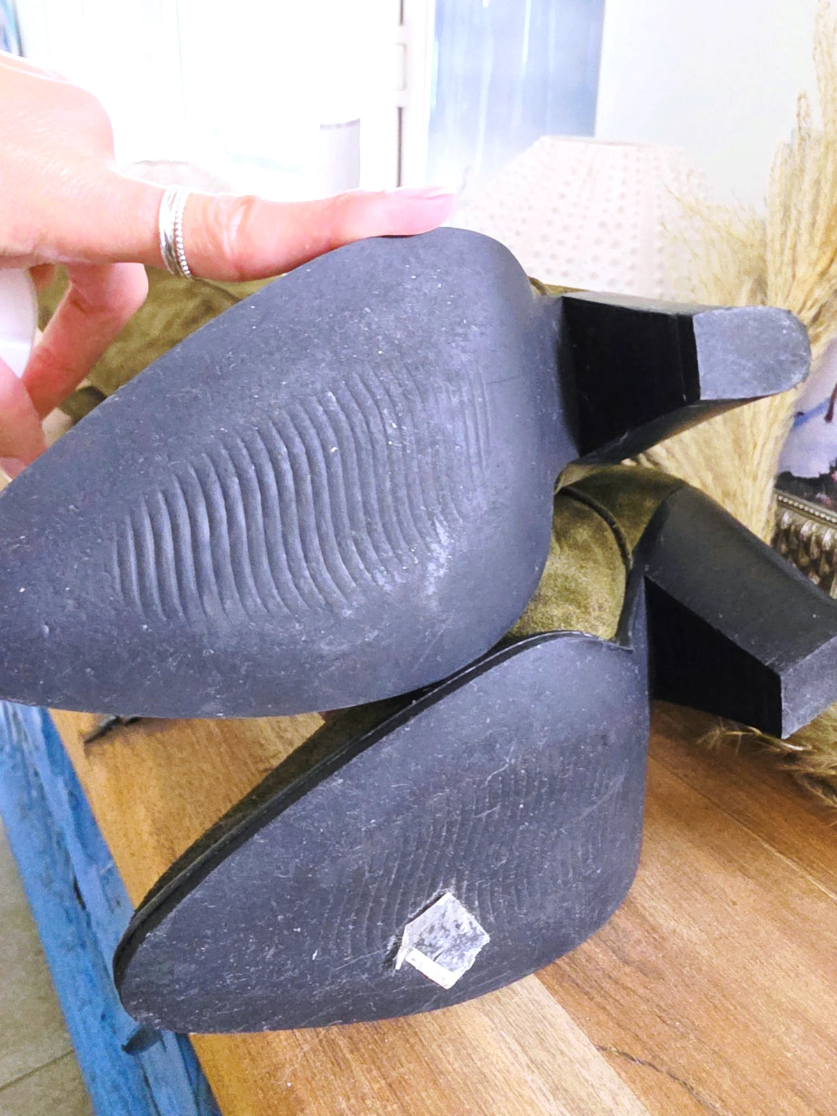 Bottes kaki 100% cuir fabrication Italienne