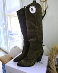 Bottes kaki 100% cuir fabrication Italienne
