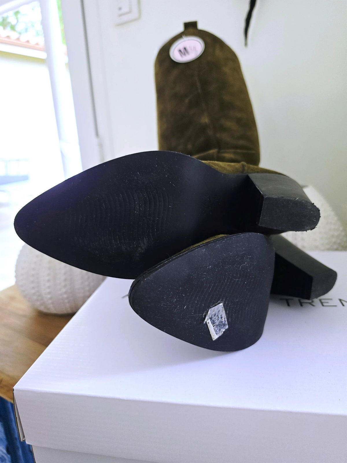 Bottes kaki 100% cuir fabrication Italienne