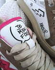 Baskets ZV1747 blanche à tags 100% cuir - 𝐌𝐚𝐫𝐢𝐧𝐚𝟒𝟒𝐟𝐚𝐦𝐢𝐥𝐲