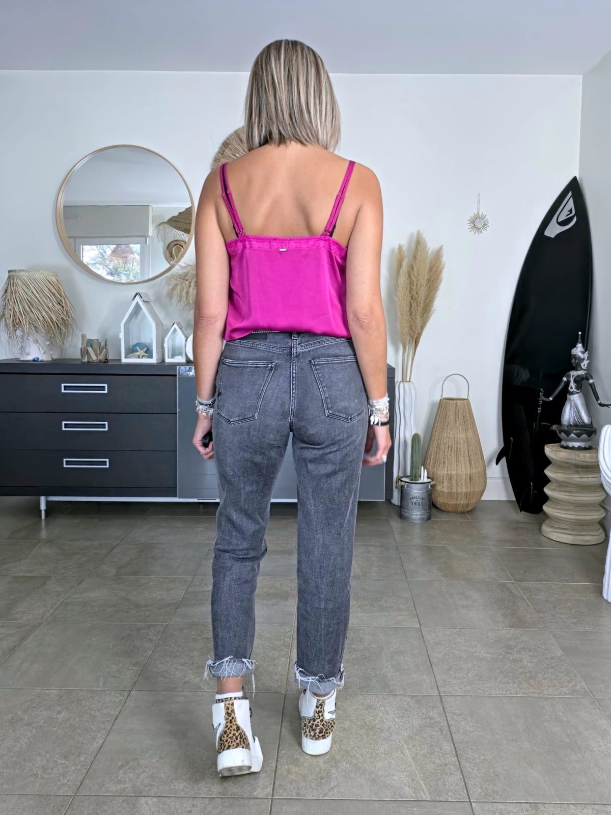Débardeur fuchsia style lingerie - 𝐌𝐚𝐫𝐢𝐧𝐚𝟒𝟒𝐟𝐚𝐦𝐢𝐥𝐲