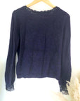 Cardigan bleu marine à maille douce - 𝐌𝐚𝐫𝐢𝐧𝐚𝟒𝟒𝐟𝐚𝐦𝐢𝐥𝐲