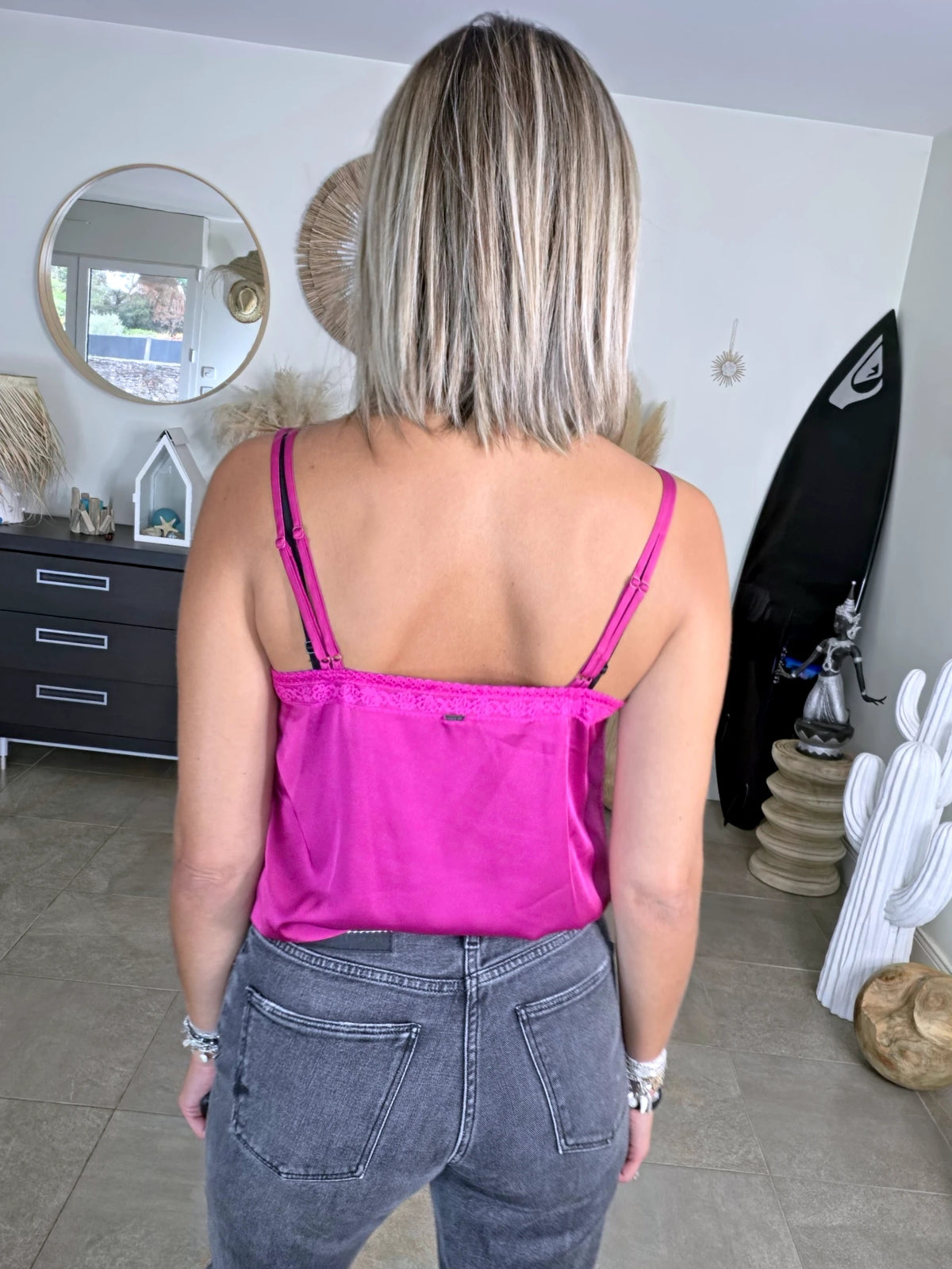 Débardeur fuchsia style lingerie - 𝐌𝐚𝐫𝐢𝐧𝐚𝟒𝟒𝐟𝐚𝐦𝐢𝐥𝐲