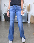 Jean bleu high flare