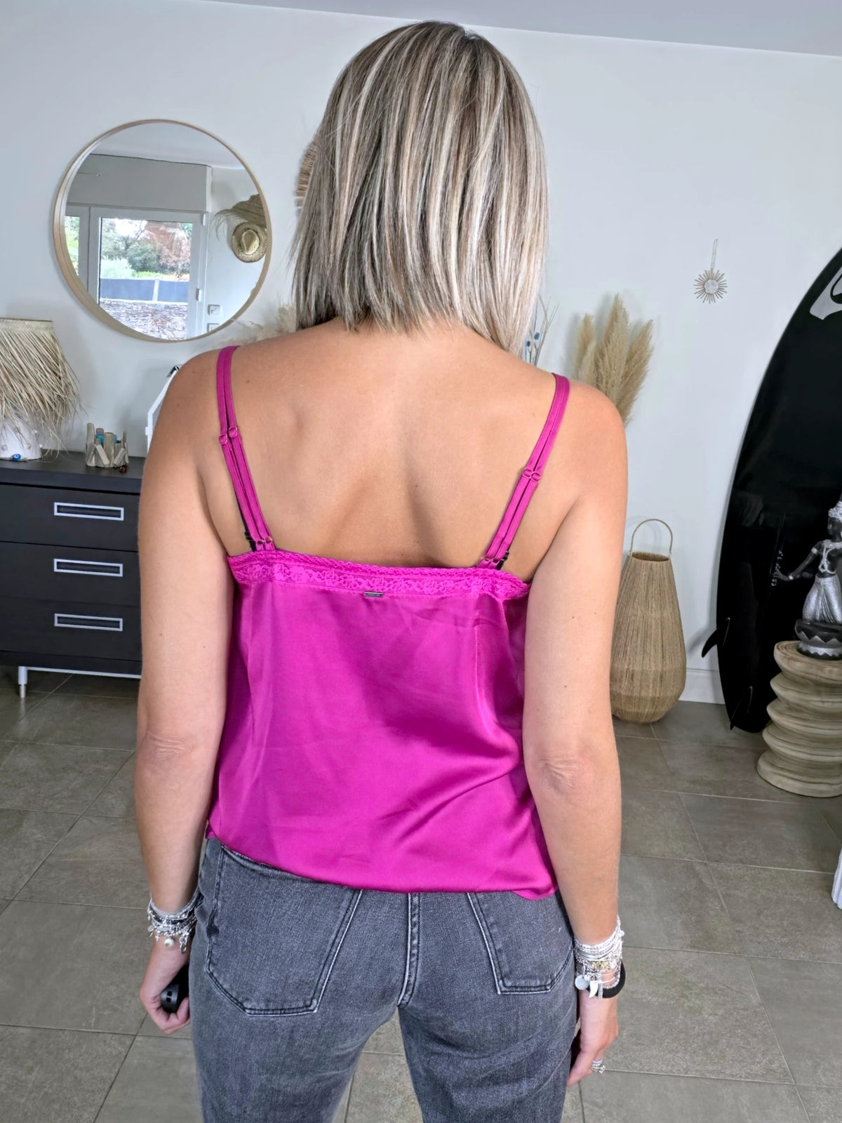Débardeur fuchsia style lingerie - 𝐌𝐚𝐫𝐢𝐧𝐚𝟒𝟒𝐟𝐚𝐦𝐢𝐥𝐲