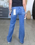 Jean bleu high flare