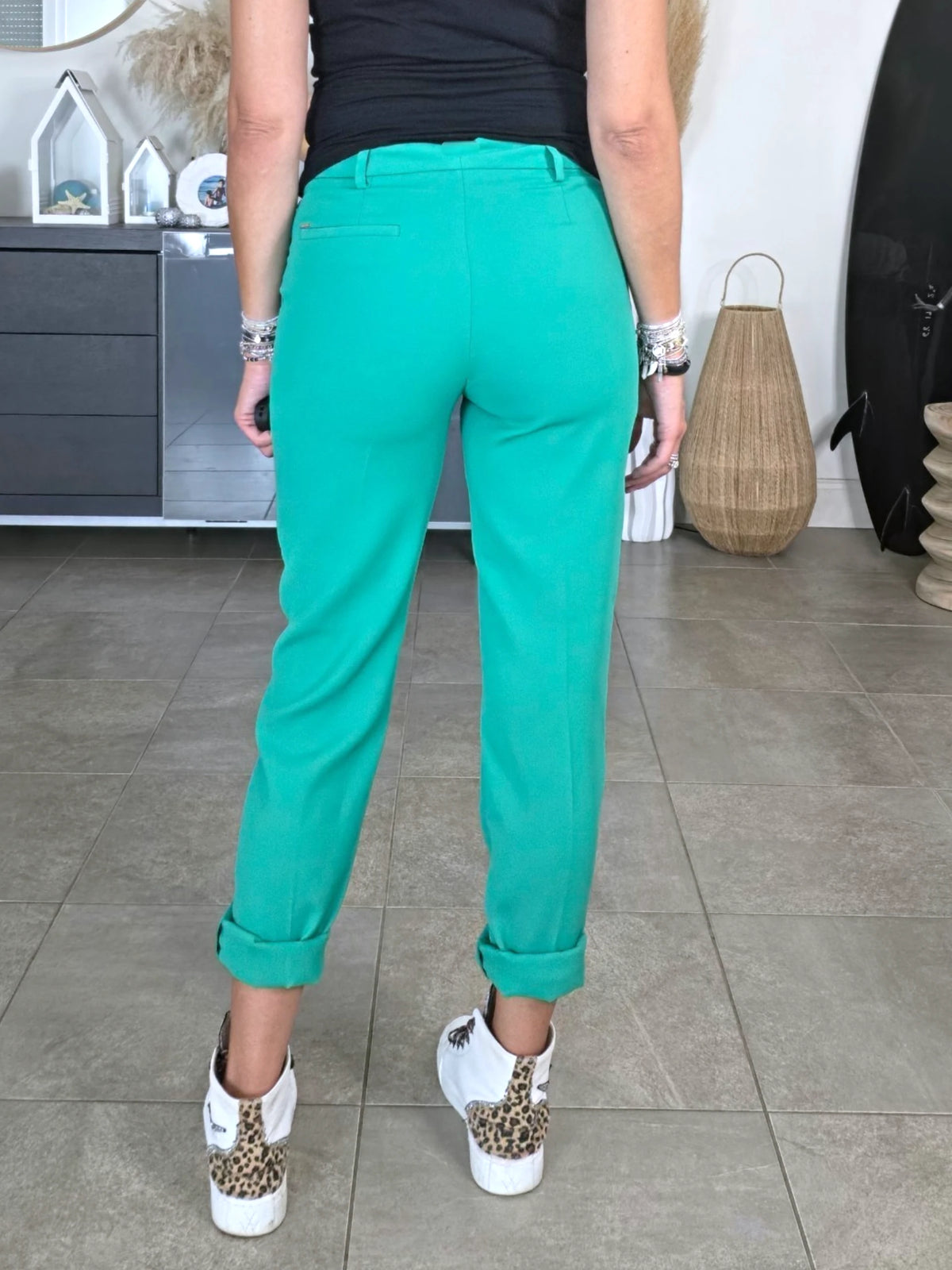 Pantalon chic vert