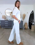 T-shirt blanc encolure en V au dos - 𝐌𝐚𝐫𝐢𝐧𝐚𝟒𝟒𝐟𝐚𝐦𝐢𝐥𝐲