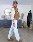 Veste marron taupe sans manche 100% cuir nubuck - 𝐌𝐚𝐫𝐢𝐧𝐚𝟒𝟒𝐟𝐚𝐦𝐢𝐥𝐲