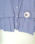 Chemise à fines rayures asymétrique - 𝐌𝐚𝐫𝐢𝐧𝐚𝟒𝟒𝐟𝐚𝐦𝐢𝐥𝐲