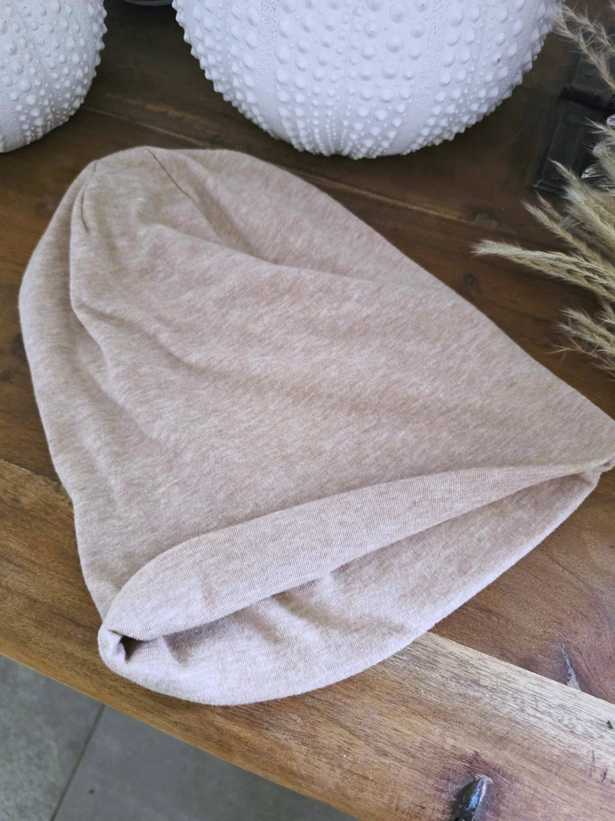 Bonnet beige chiné