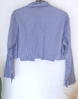 Chemise à fines rayures asymétrique - 𝐌𝐚𝐫𝐢𝐧𝐚𝟒𝟒𝐟𝐚𝐦𝐢𝐥𝐲