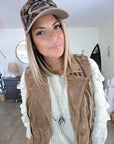 Veste marron taupe sans manche 100% cuir nubuck - 𝐌𝐚𝐫𝐢𝐧𝐚𝟒𝟒𝐟𝐚𝐦𝐢𝐥𝐲