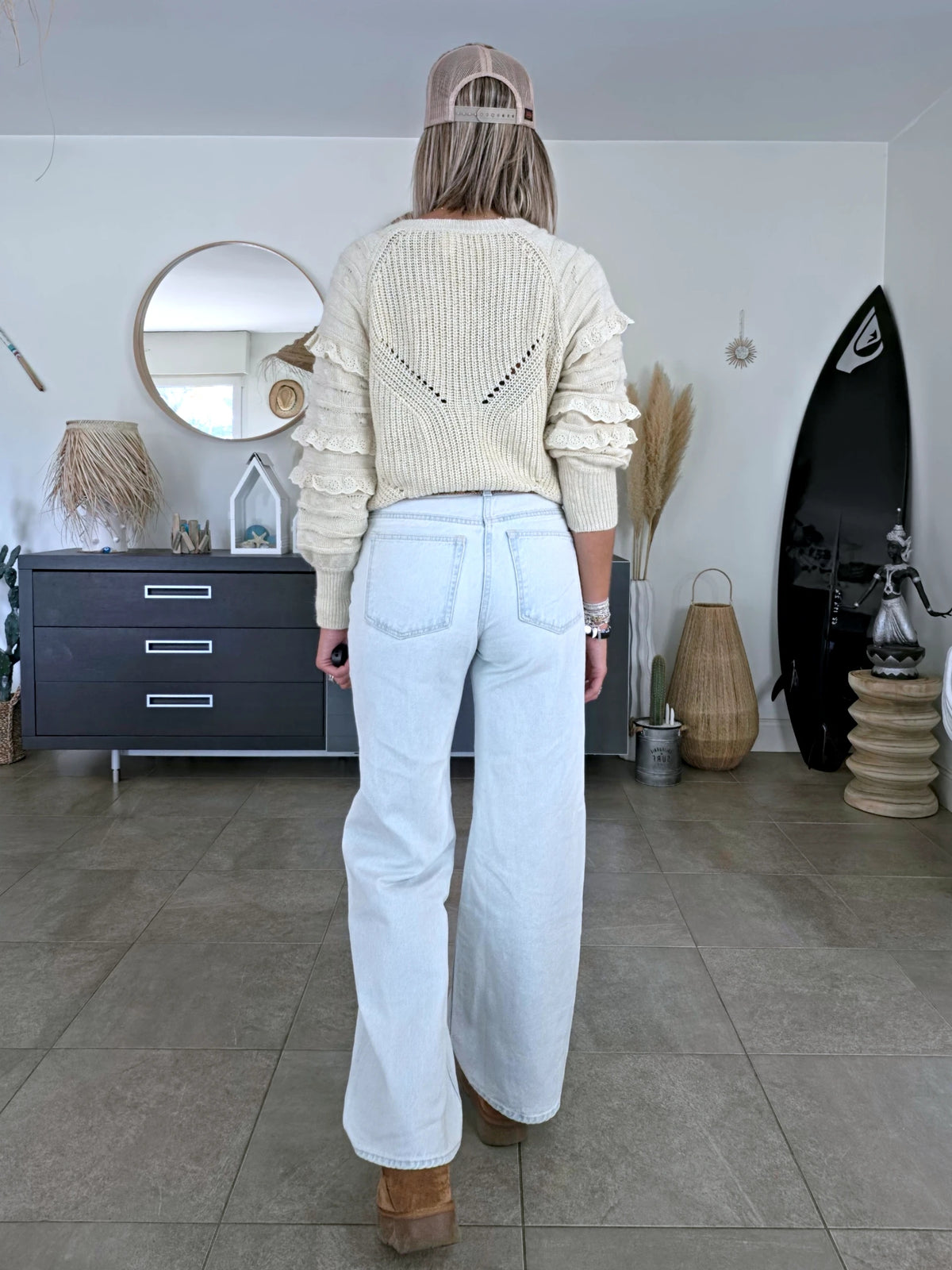 Pull beige à maille chaude - 𝐌𝐚𝐫𝐢𝐧𝐚𝟒𝟒𝐟𝐚𝐦𝐢𝐥𝐲